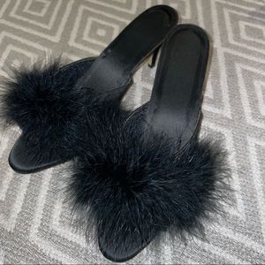 Womens shoes  black slide on vintage shoes size 10
